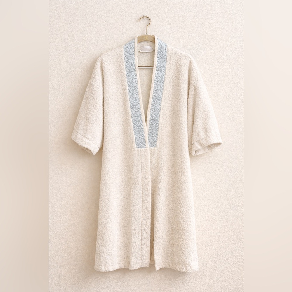 Vintage Givoni Kimono Dressing Gown | Classic Terry Cloth Lounge Wrap